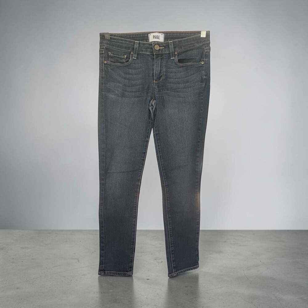 PAIGE Women's Ankle Skinny Jeans in Black Wash Size 27